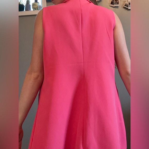 NWOT Sincerely Jules hot pink blazer vest. - Picture 4 of 7
